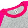 ILTEX Plain Raglan Lightweight Cotton and Polyester T-Shirt 3/4 Sleeves Athletic Baseball Jersey Unisex Multi Function Sports, Outdoors and Gym (20+ Colors) (Gray/Hot Pink, Small) view 3