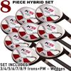 Senior Ladies Majek Golf All Ladies Hybrid Complete Full Set which Includes: #3, 4, 5, 6, 7, 8, 9, PW. Lady Flex Right Handed New Utility L Flex Club with Premium Majek Women's Dark Pink Golf Grip view 2