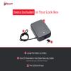 Hornady Portable Lock Box for Guns and Valuables - Includes 2 Keys and 4 Foot Steel Cable - Thick 16 Gauge Steel - An Ideal Portable Car Lock Box or Truck Safe - Large, Black, 9.5 x 6.5 x 1.75 Inches view 3