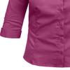 NE PEOPLE Girl's Simple Casual 3/4 Sleeve Roll Up Button Down Blouse Shirts view 4