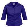 NE PEOPLE Girl's Simple Casual 3/4 Sleeve Roll Up Button Down Blouse Shirts view 1