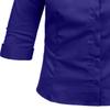 NE PEOPLE Girl's Simple Casual 3/4 Sleeve Roll Up Button Down Blouse Shirts view 4