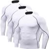 2/3 Pack Men's Compression Shirts Long Sleeve Workout Shirts Mock Turtleneck Athletic Base Layer Active Undershirts Tops view 1