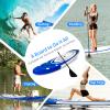 GYMAX Inflatable Stand Up Paddle Board, 6" SUP with Premium Complete Accessories, Backpack, Pump, Leash, Paddle & Removable Fins, Portable Stand Up Boat for All Skill Level view 4