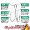 Decoy Y-S23 BL Treble Hook Heavy Duty Barbless Big Size 10/0 (0137) view 2