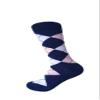 Boys Argyle Dress socks (Navy/Light Pink/White) view 1