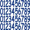 0-9 Numbers Blue Vinyl Sticker Decals Assorted Set of 40 Choose Size!! 1" to 12" (V1046BlueComic) (12") view 1