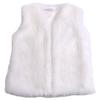 Youhan Women's Faux Fur Vest Coat Sleeveless Jacket (X-Small, White) view 1