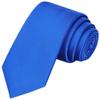 KissTies Boys Tie Royal Blue Satin Necktie For Kids Ties + Gift Box view 1