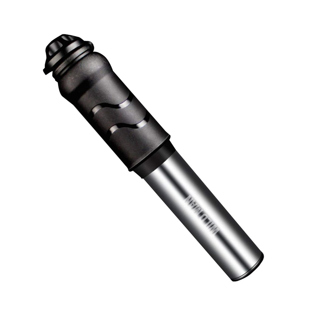 WILD MAN Aluminium Alloy Portable Mini Bike Bicycle Floor Pump Ultralight Hand Inflator for Schrader/Presta Valve (Silver)