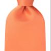 KissTies Tangerine Boys Tie Orange Satin Necktie For Kids Teens Ties + Gift Box view 2