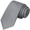 KissTies Boys Tie Gray Satin Youth Necktie For Teens Ties + Gift Box view 1