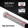 Buttendz Flux Z Hockey Stick Replacement Grip - Reusable Design, Large Knob Player Grip to Maximize Power, Accuracy and Stick Control, Fits All Stick Sizes (White/Red Drip) view 2