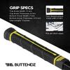 Buttendz Future Rubber Replacement Hockey Grip - Step Down Knob, Two-Tiered Player Knob with Twirl, Fits All Stick Sizes for Superior Control and Puck Feel (Black, Yellow Drip) view 2