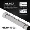 Buttendz Future Rubber Replacement Hockey Grip - Step Down Knob, Two-Tiered Player Knob with Twirl, Fits All Stick Sizes for Superior Control and Puck Feel (White, Black Drip) view 2