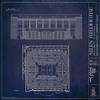 Ballpark Blueprints Allen Fieldhouse Blueprint-Style Print view 1