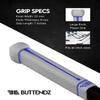 Buttendz Flux Z Hockey Stick Replacement Grip - Reusable Design, Large Knob Player Grip to Maximize Power, Accuracy and Stick Control, Fits All Stick Sizes (White/Blue Drip) view 2