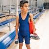 4 Time All American Wrestling Singlet: Black, Navy Blue, Red, Teal sizes 4XS-5XL (XXL 221-250 lbs., Navy) view 2