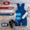 4 Time All American Wrestling Singlet: Black, Navy Blue, Red, Teal sizes 4XS-5XL (XXL 221-250 lbs., Navy) view 3