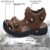 Asifn Men's Sports Hiking Sandals Adjustable Casual Athletic Fisherman Beach Leather Closed Toe Anti Collision Summer Yellow(11.5-12 M US view 3