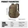 Mardingtop Tactical Molle Backpack for Men - 28L EDC Hiking & Motorcycle Backpack view 2