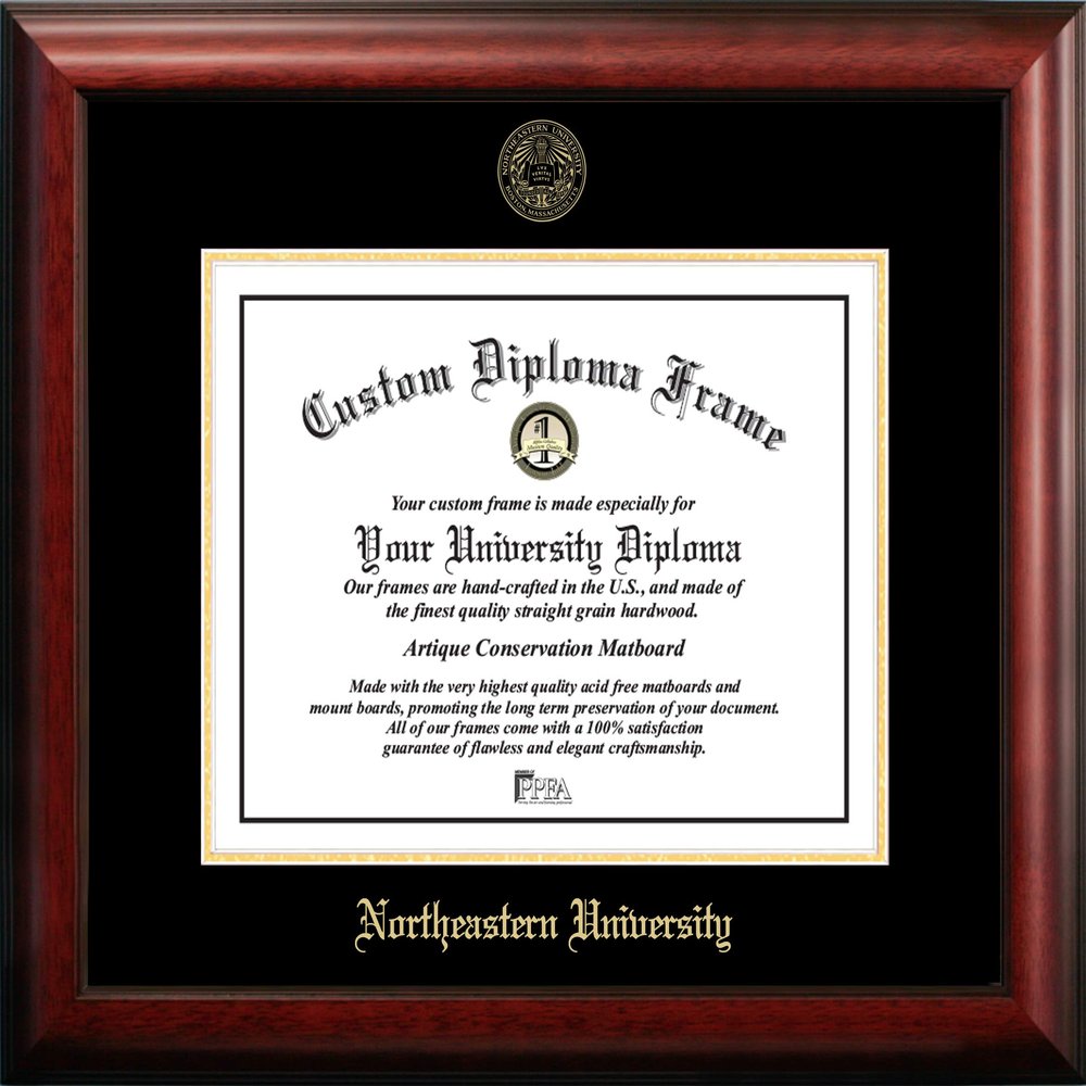 Campus Images Northeastern University 14 x 11 Inches Gold Embossed Diploma Frame