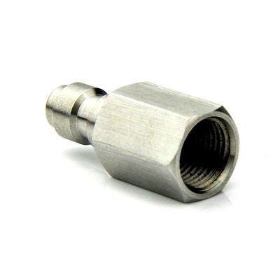 2 Pieces Paintball PCP Charging Hose 8mm Male Quick Disconnect Adaptor Female Thread M10 x 1 Stainless Steel Fill Nipple