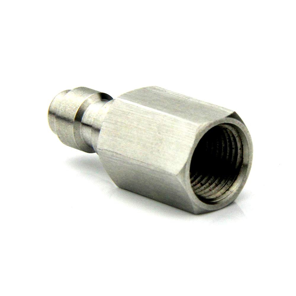 2 Pieces Paintball PCP Charging Hose 8mm Male Quick Disconnect Adaptor Female Thread M10 x 1 Stainless Steel Fill Nipple