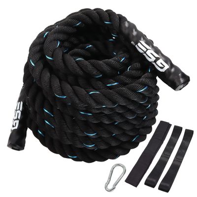 GSE Games & Sports Expert Gym Battle Rope, Heavy-Duty Workout Ropes for Indoor & Outdoor Workout, Exercise Rope for Strength Training - 30 Feet