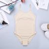 inlzdz Kids Girls One Piece Adjustable Shoulder Straps Ballet Dance Gymnastic Leotard Undergarment Bodysuit Nude 8-10 view 4