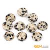 GEM-Inside Dalmatian Dalmation Jasper Gemstone Cabochon for Jewelry Crystal Flat Back Round Semi Precious 5PCS 20mm CAB view 2