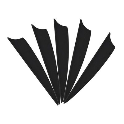 3 inch Arrow Fletching 50pcs Plastic Arrow Vanes Archery Feather for DIY Archery (Black 1)
