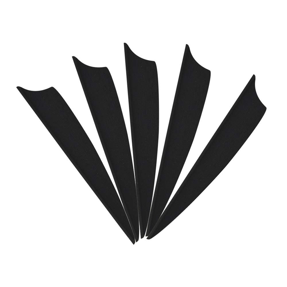 3 inch Arrow Fletching 50pcs Plastic Arrow Vanes Archery Feather for DIY Archery (Black 1)