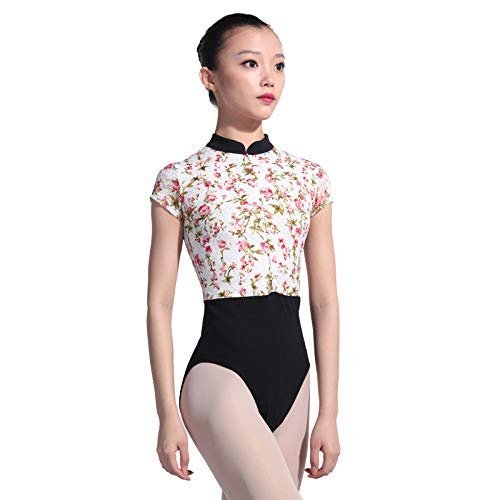 Baiwu Dance 117141048 Chinese Style Ballet Leotard Lace Ballet Leotards Zipper (Black, XL 175)