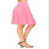 EXCHIC Women's Casual Stretchy Flared Midi Skater Skirts Basic A-Line Pleated Midi Skirt (XL, Pink) view 4