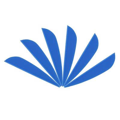 ZSHJGJR Archery Arrow Feather Fletching 1.75/2/2.5/3 Inch Rubber Arrow Vanes Plastic Arrow Fletches for DIY Hunting Shooting Arrow 50 Pieces (Blue, 2.5 inch)