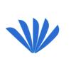 ZSHJGJR Archery Arrow Feather Fletching 1.75/2/2.5/3 Inch Rubber Arrow Vanes Plastic Arrow Fletches for DIY Hunting Shooting Arrow 50 Pieces (Blue, 2.5 inch) view 2