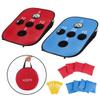 G4Free Portable Collapsible 5 Holes Cornhole Game Set with 8 Bean Bags Toss Game Size 3ft x 2ft for Camping Travel A-Red Blue view 1