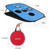 G4Free Portable Collapsible 5 Holes Cornhole Game Set with 8 Bean Bags Toss Game Size 3ft x 2ft for Camping Travel A-Red Blue view 2
