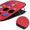 G4Free Portable Collapsible 5 Holes Cornhole Game Set with 8 Bean Bags Toss Game Size 3ft x 2ft for Camping Travel A-Red Blue view 3