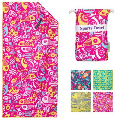 4Monster Microfiber Beach Towel Quick Dry,Super Absorbent Lightweight Travel Towel for Swimmers, Sand Free Camping Towel, Beach Towels for Pool,Swim,Water Sports,Yoga