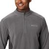 Columbia Mens Klamath Range II Half Zip Fleece Jacket, City Grey/Shark, 2X view 3