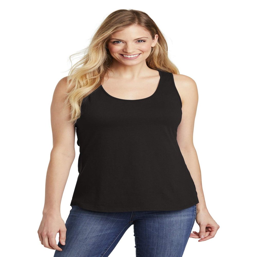 District Women's V.I.T Gathered Back Tank S Black