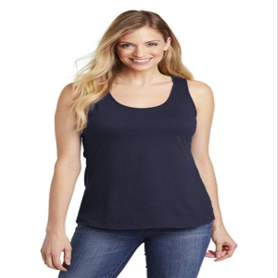 District Women's V.I.T Gathered Back Tank M New Navy