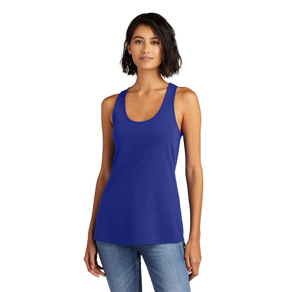 District Women's V.I.T Gathered Back Tank M Deep Royal