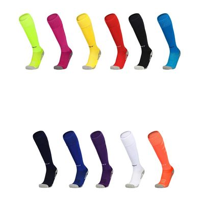 ORKY 2 Pairs Professionl Soccer Socks Knee High Tube Terry Sole Men Women Kids Youth Light Yellow L