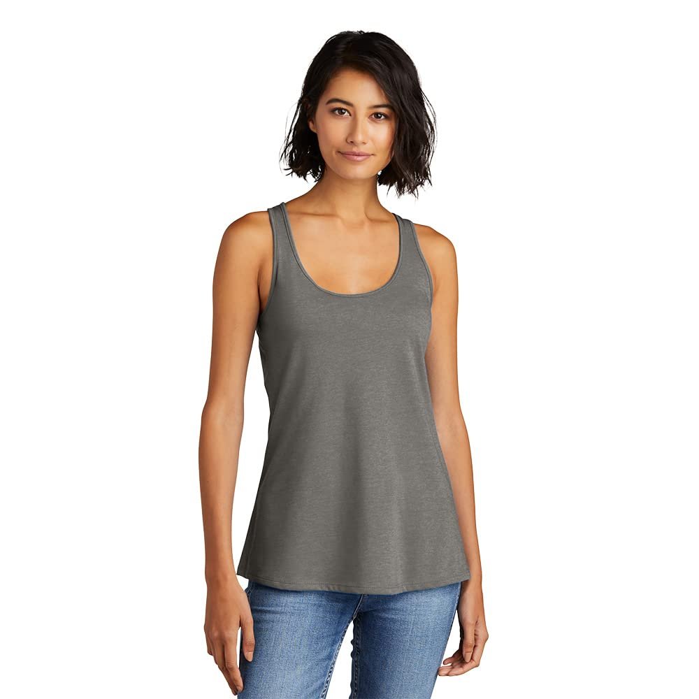District Women's V.I.T Gathered Back Tank L Grey Frost