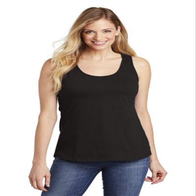 District Women's V.I.T Gathered Back Tank XL Black