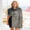 Achillea Soft Silky Reversible Paisley Pashmina Shawl Wrap Scarf w/Fringes (Big Paisley Black) view 2