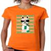 ALLNTRENDS Women's T Shirt Cool Llama Ugly Christmas Fun Cute Animal Lover Gift (XL, Safety Orange) view 1